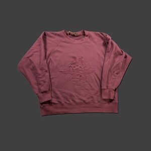 Willis and Geiger embroidered medium sweatshirt maroon cotton vintage